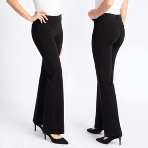 Betabrand Black Boot Cut Yoga Dress Pants